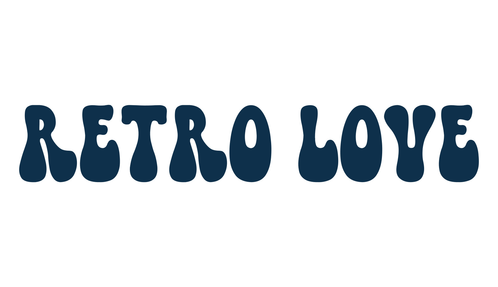 Retro Love (retro-love), fancy groovy decorative font preview