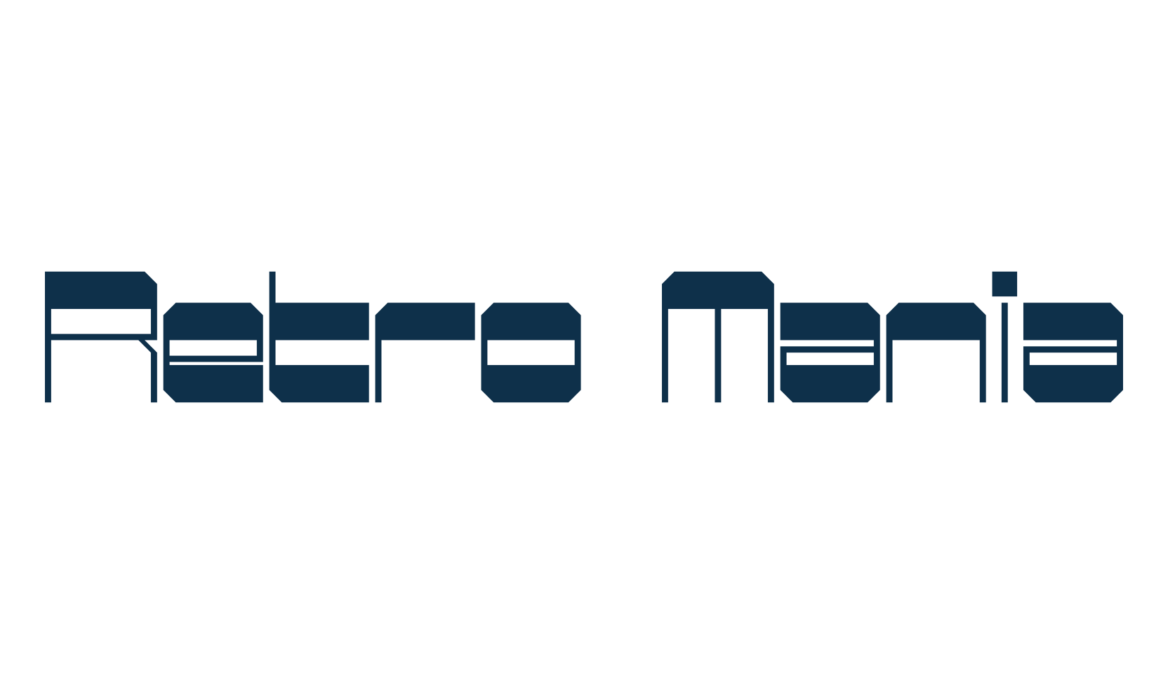 Retro Mania, fancy various techno sci-fi font preview