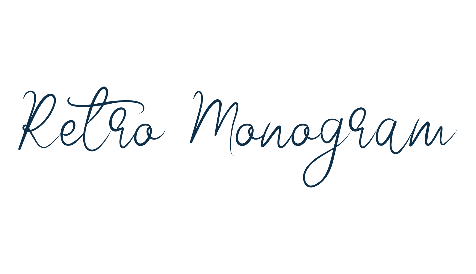 Retro Monogram, fancy decorative font preview