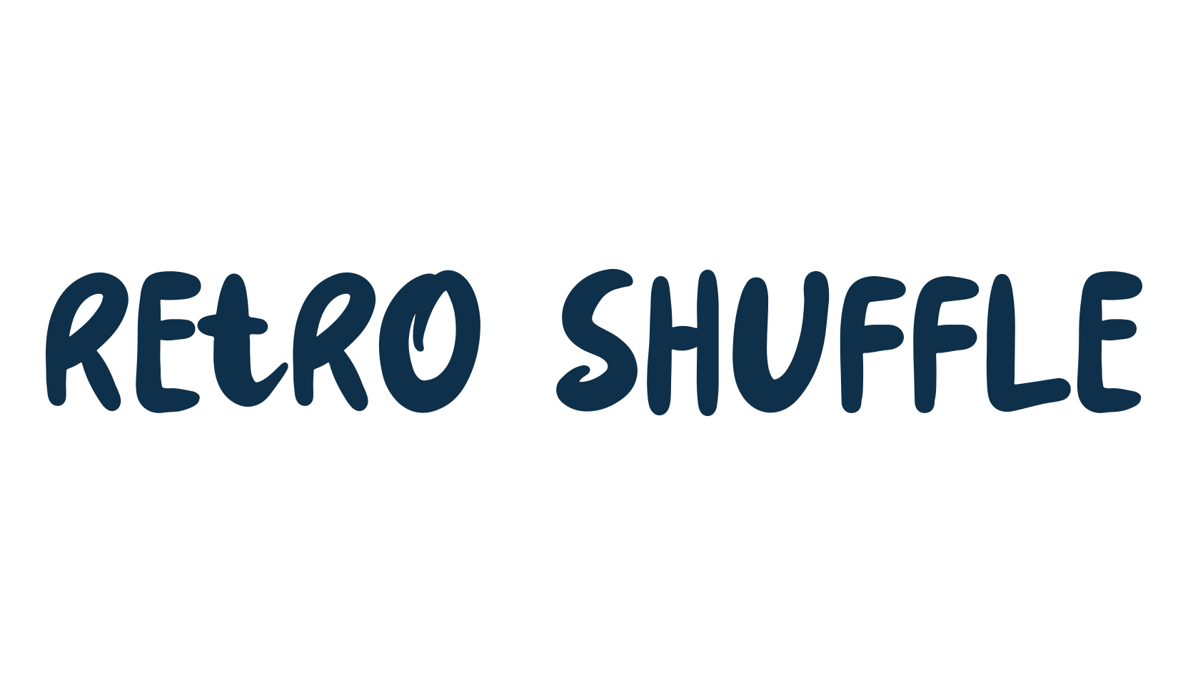 Retro Shuffle, fancy cartoon decorative font preview