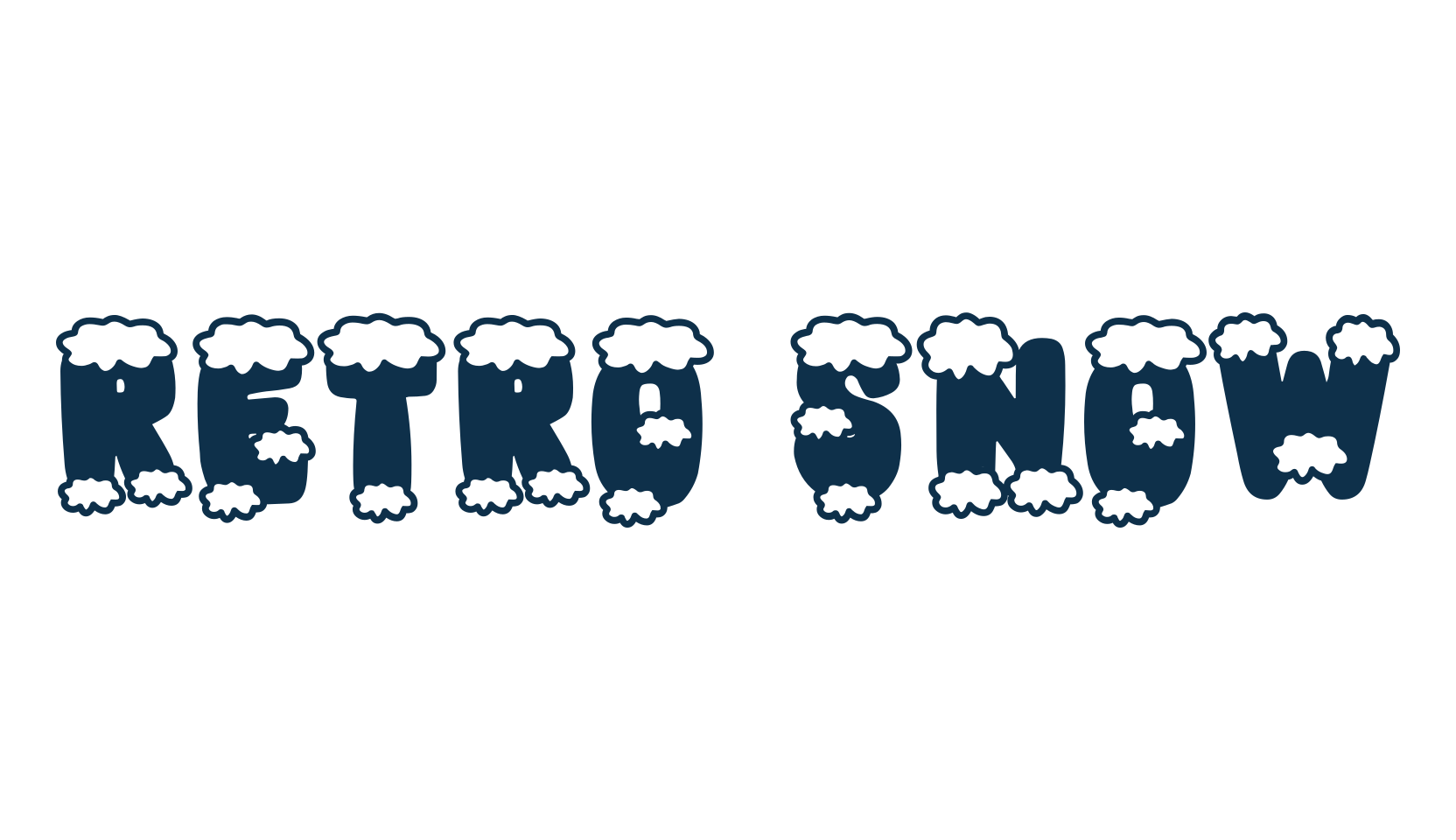 Retro Snow, display market font preview