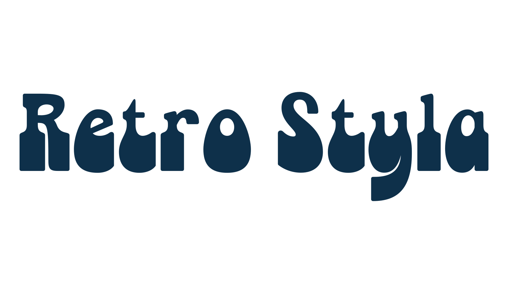Retro Styla, fancy groovy decorative font preview