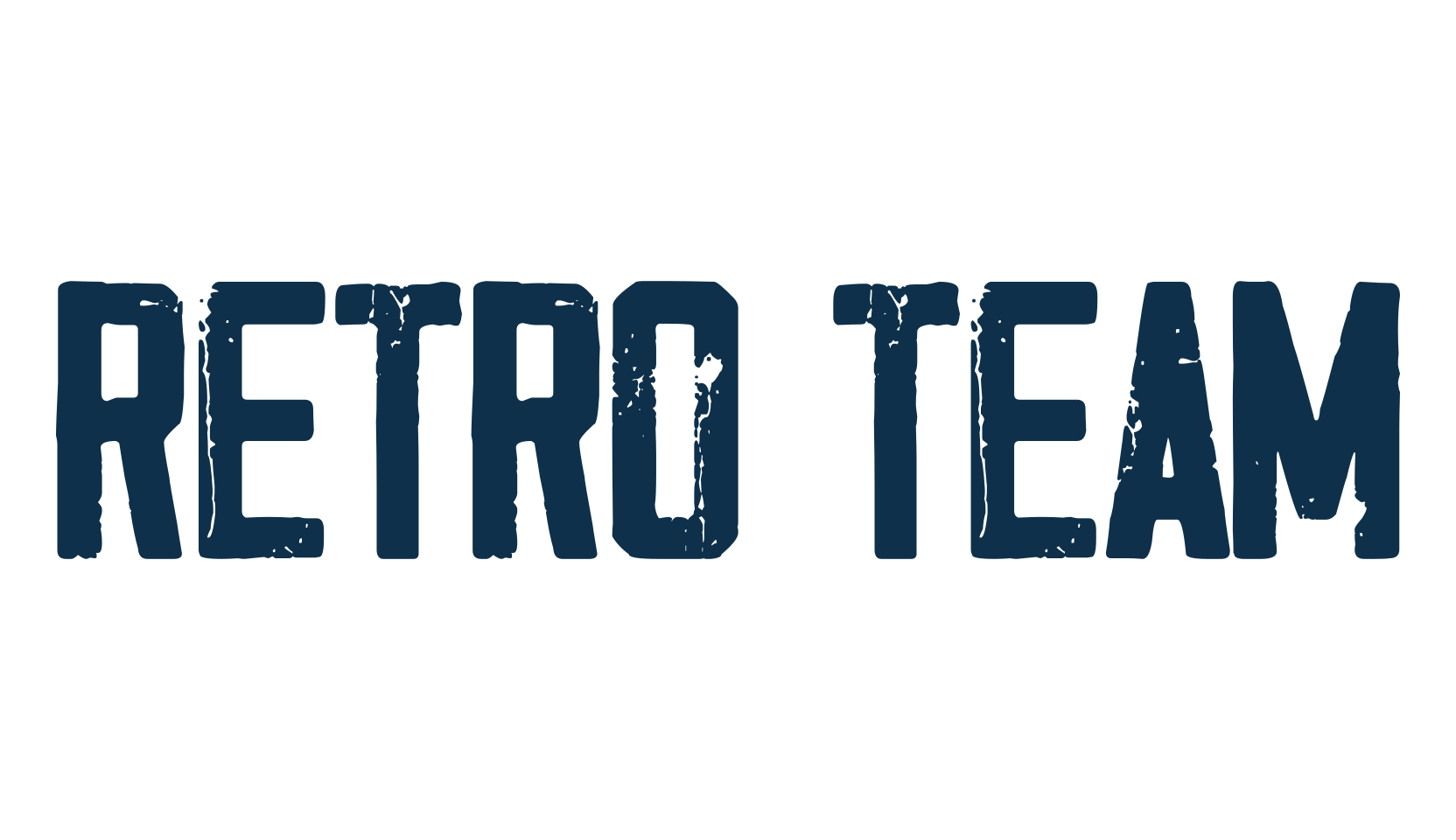 Retro Team, eroded font preview