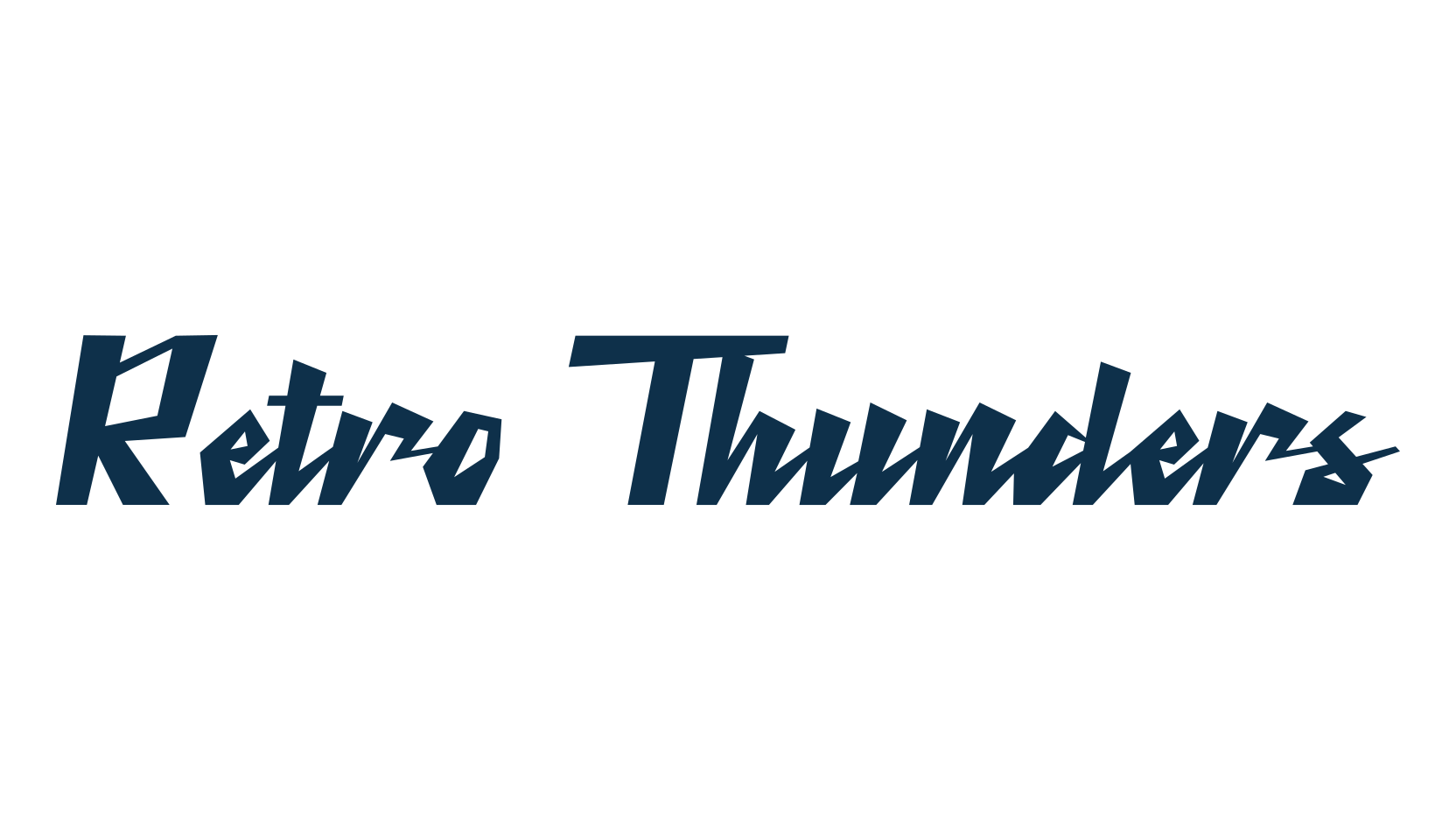 Retro Thunders, old school font preview