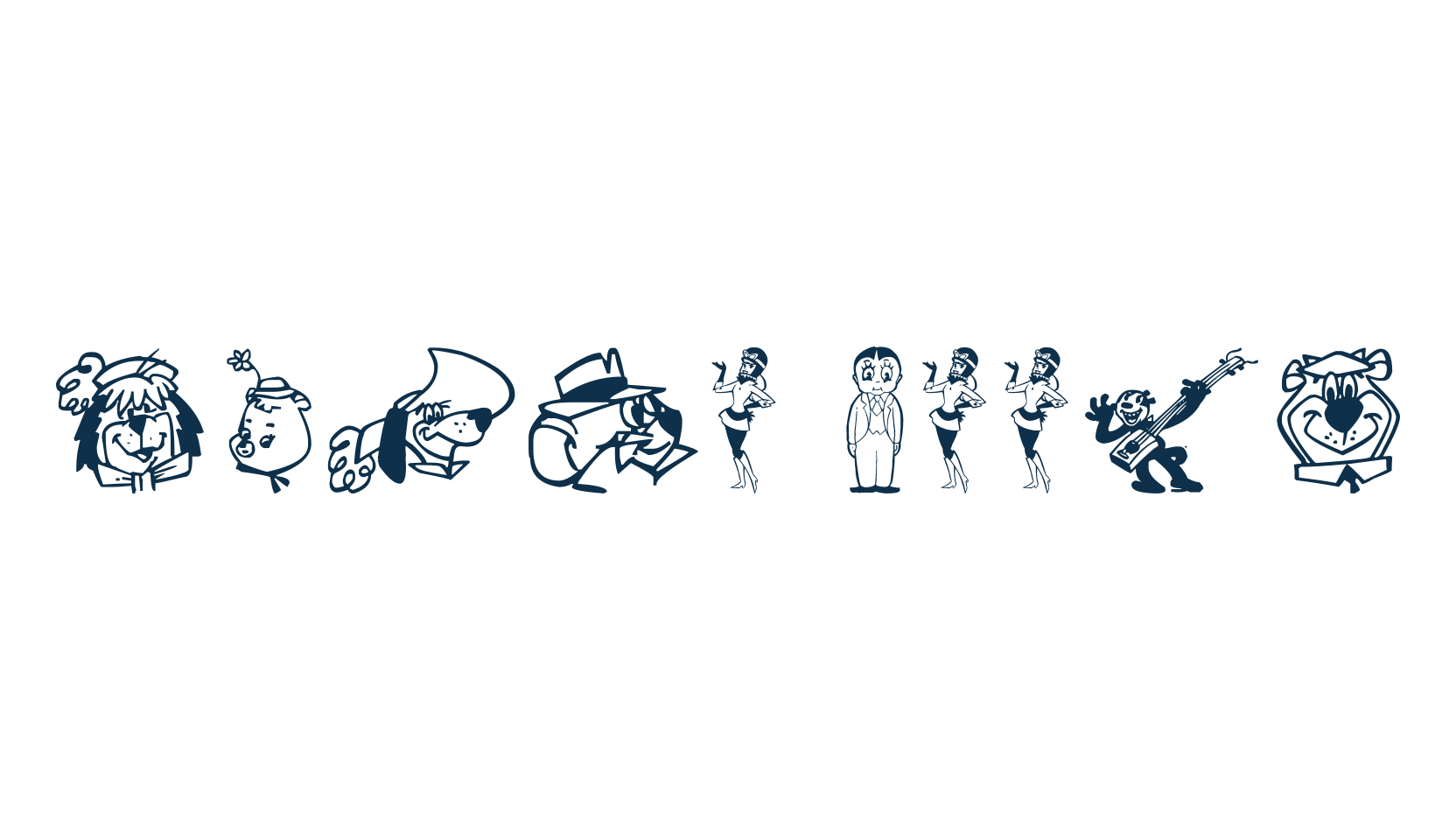 Retro Toons, fancy decorative font preview