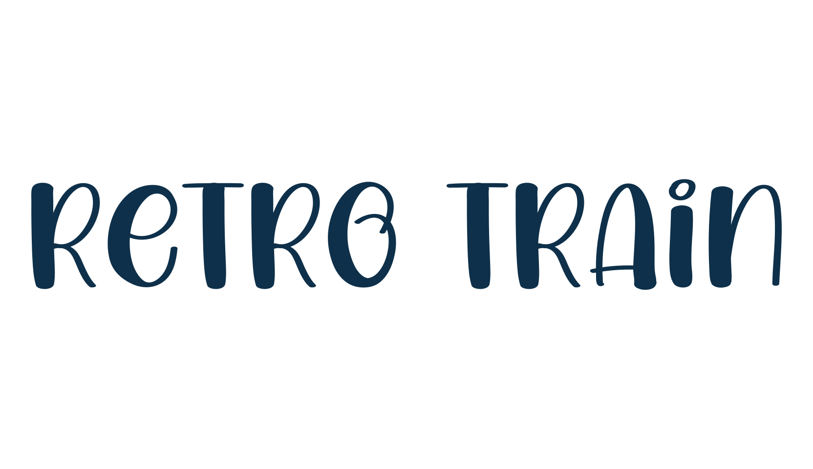 Retro Train, display market font preview