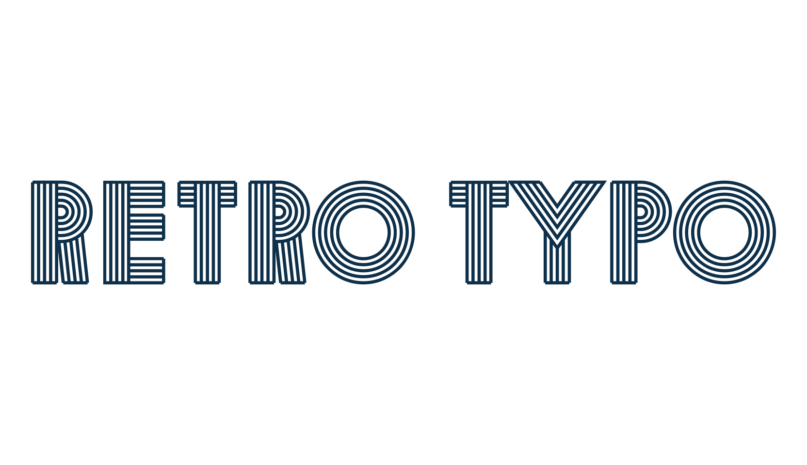 Retro Typo, groovy font preview