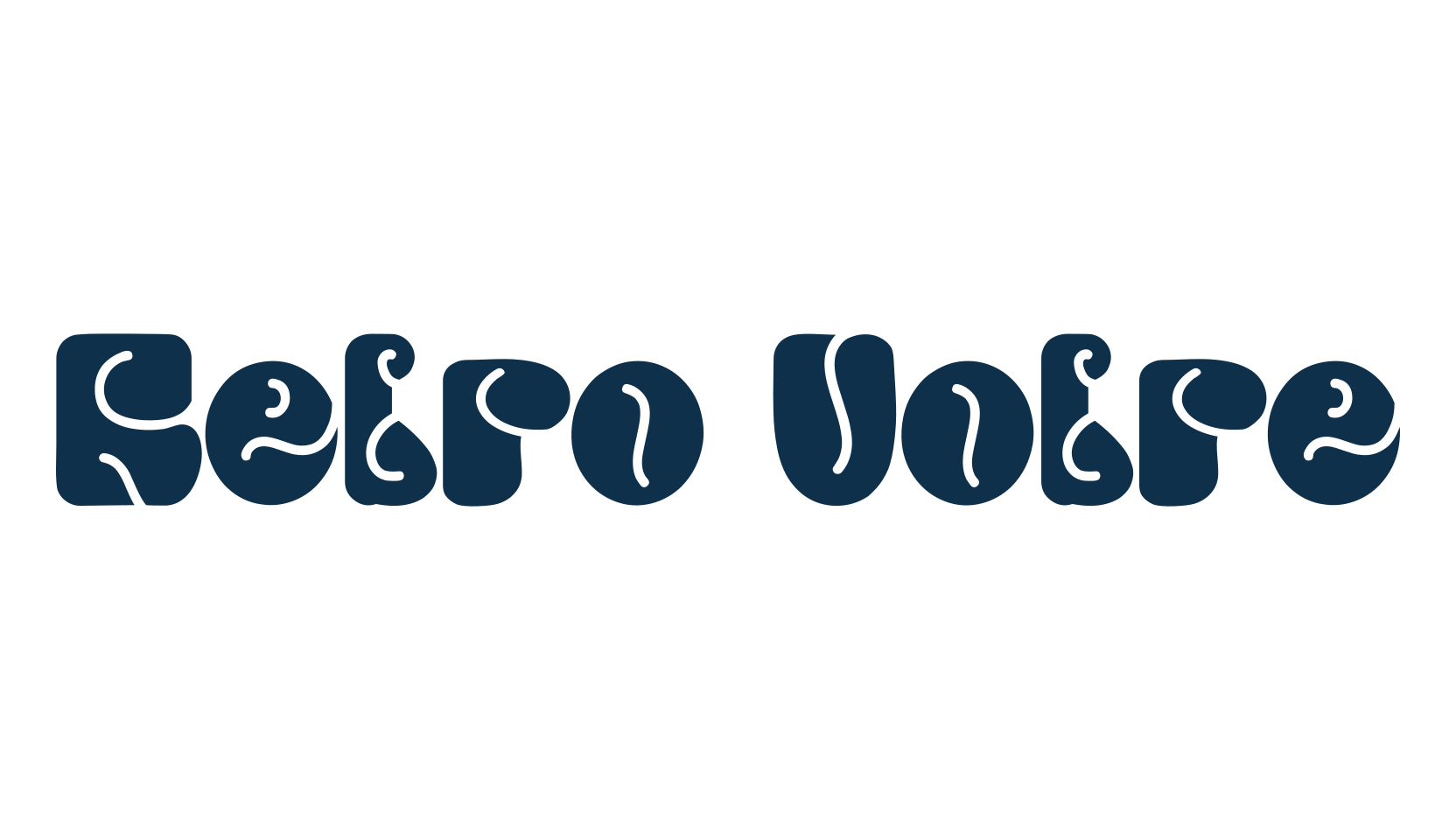 Retro Votre, fancy groovy decorative font preview