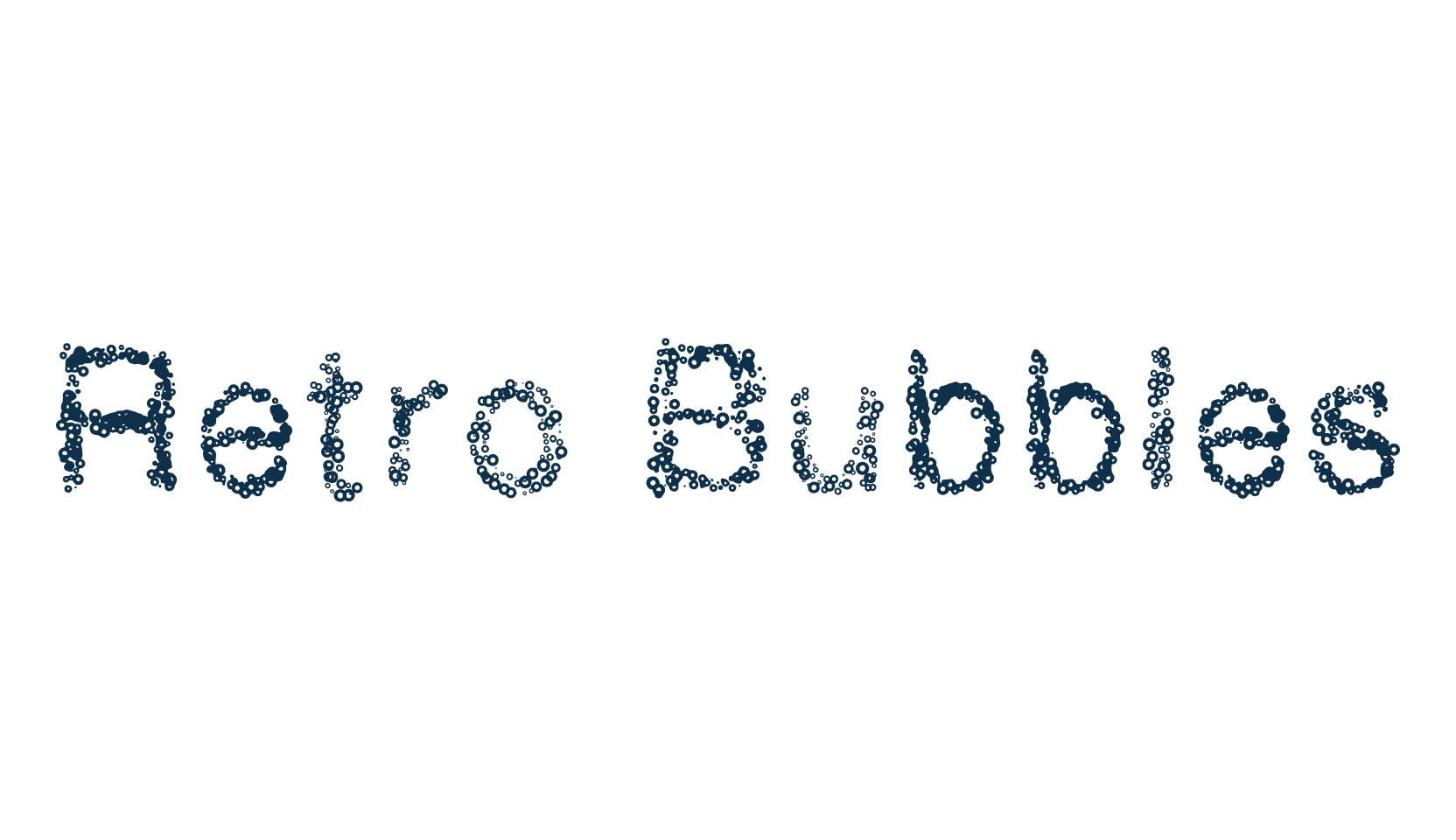 Retro Bubbles, fancy decorative font preview