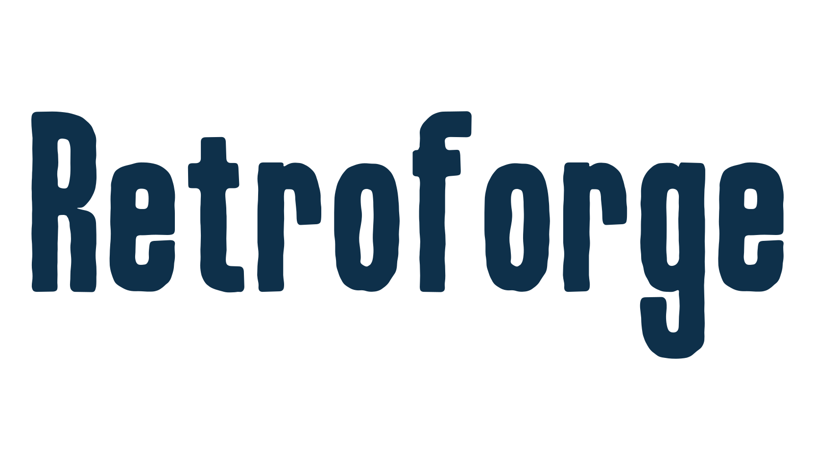 Retroforge, fancy eroded decorative font preview