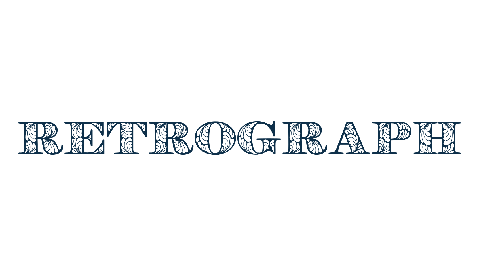 Retrograph, decorative font preview