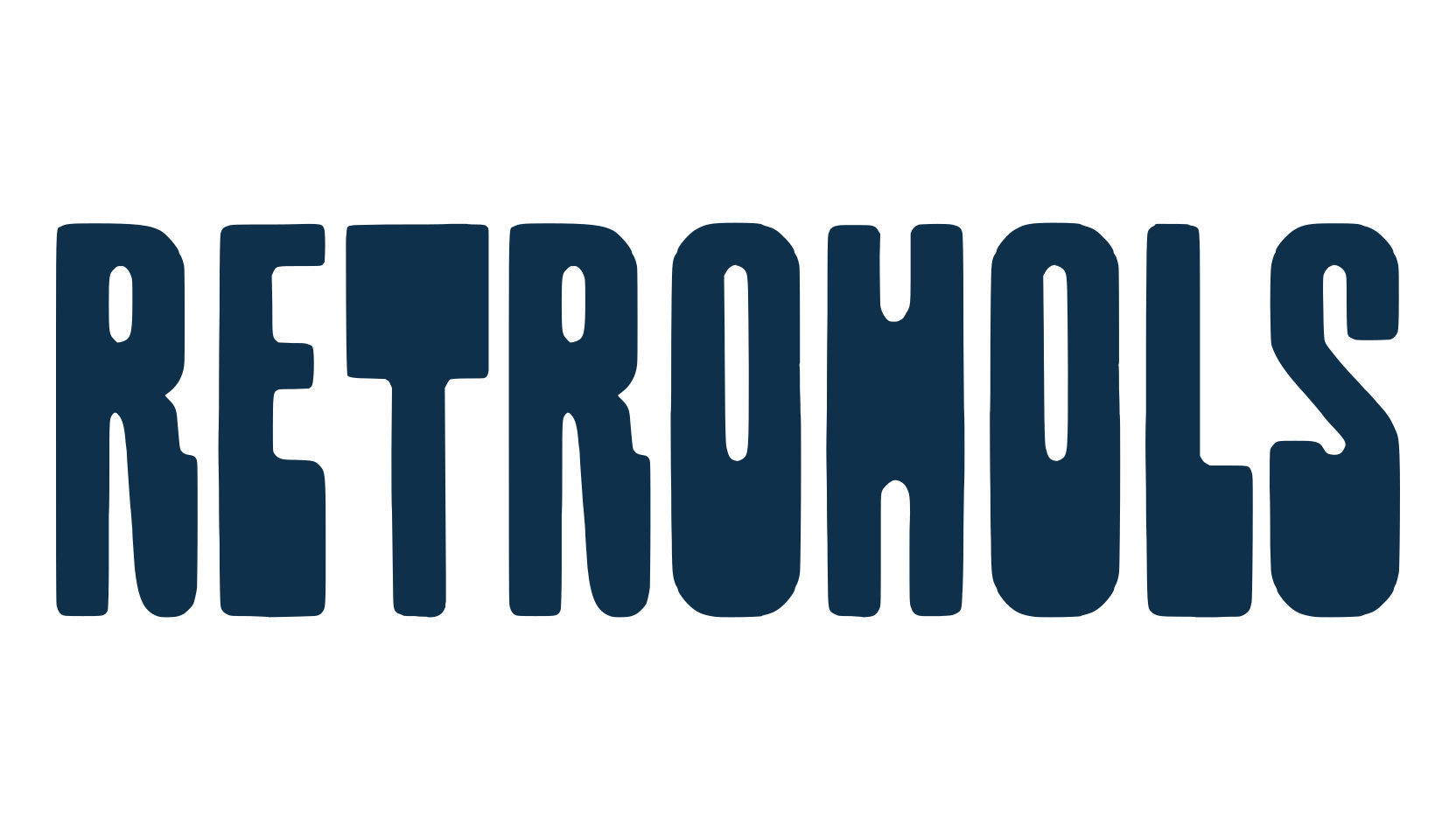 Retrohols, retro font preview
