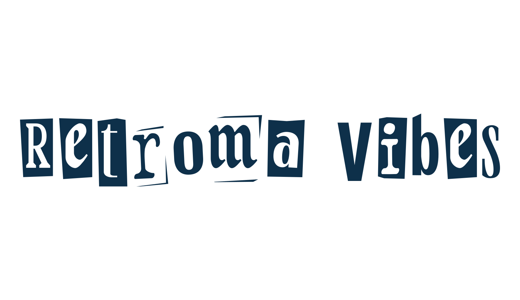 Retroma Vibes, fancy distorted decorative font preview