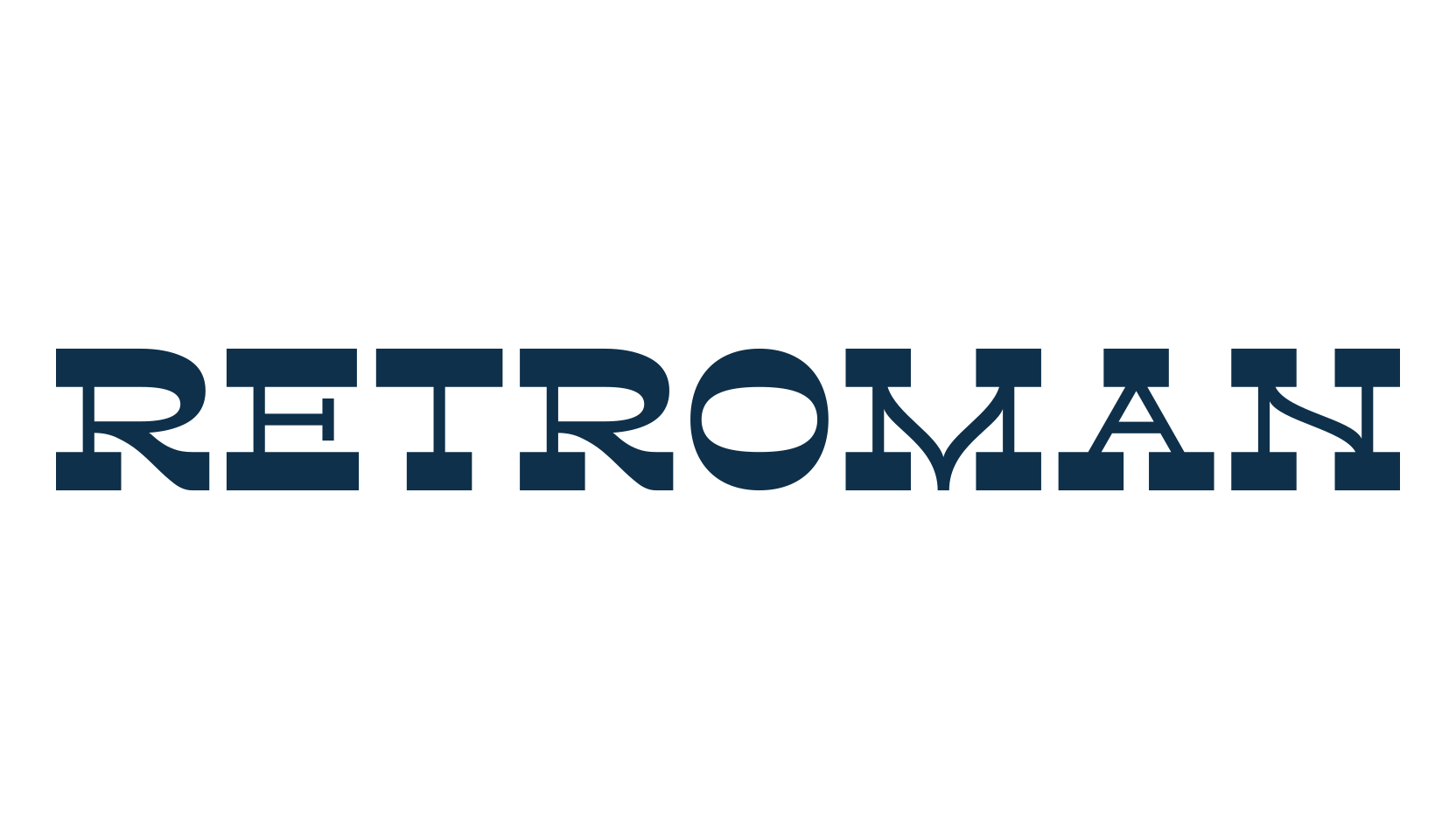 Retroman, retro font preview