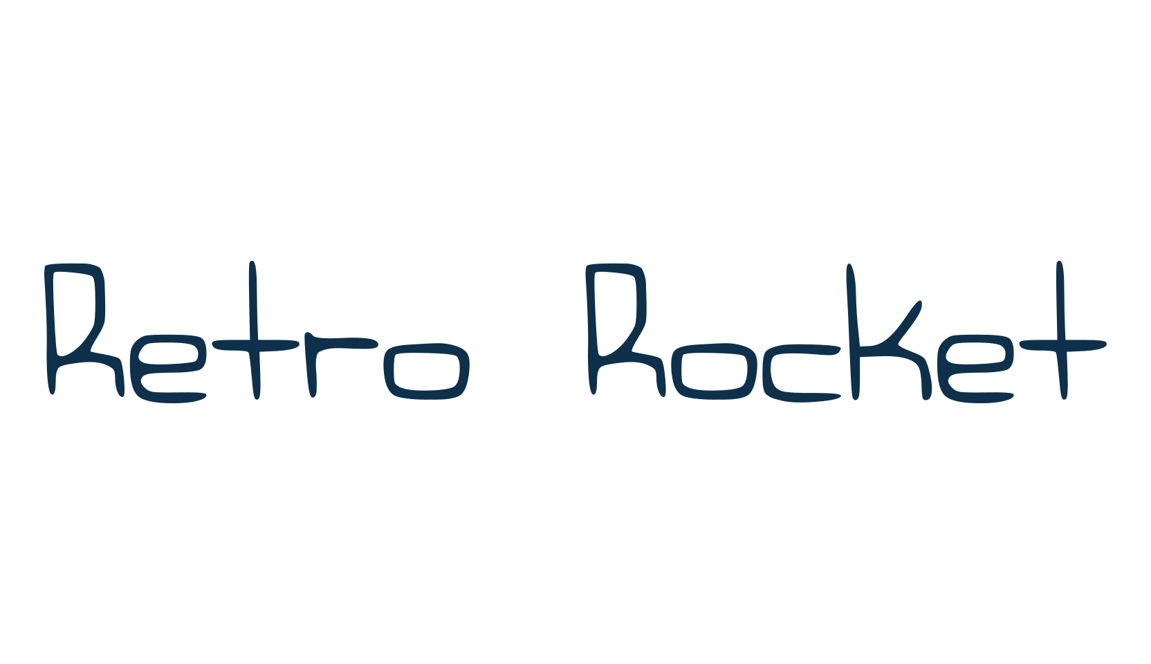 Retro Rocket, various font preview