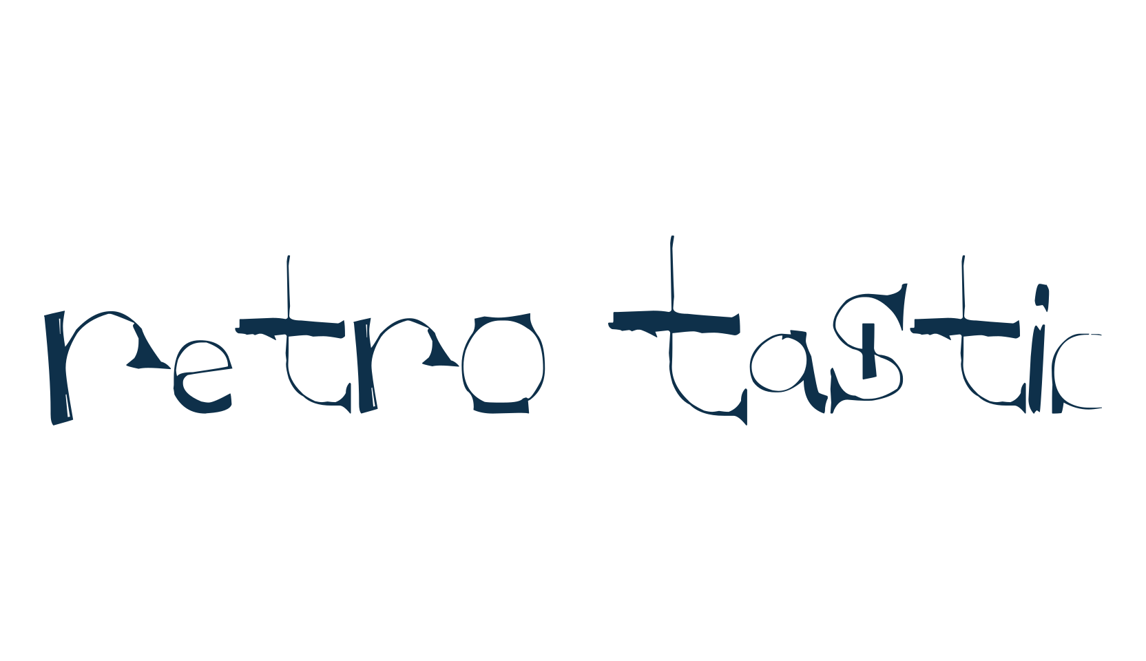 Retro Tastic, various font preview