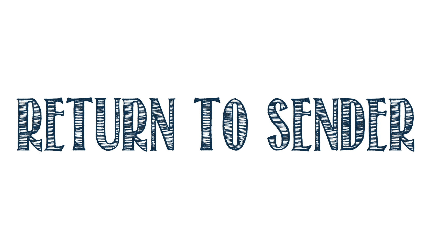 Return To Sender, various font preview