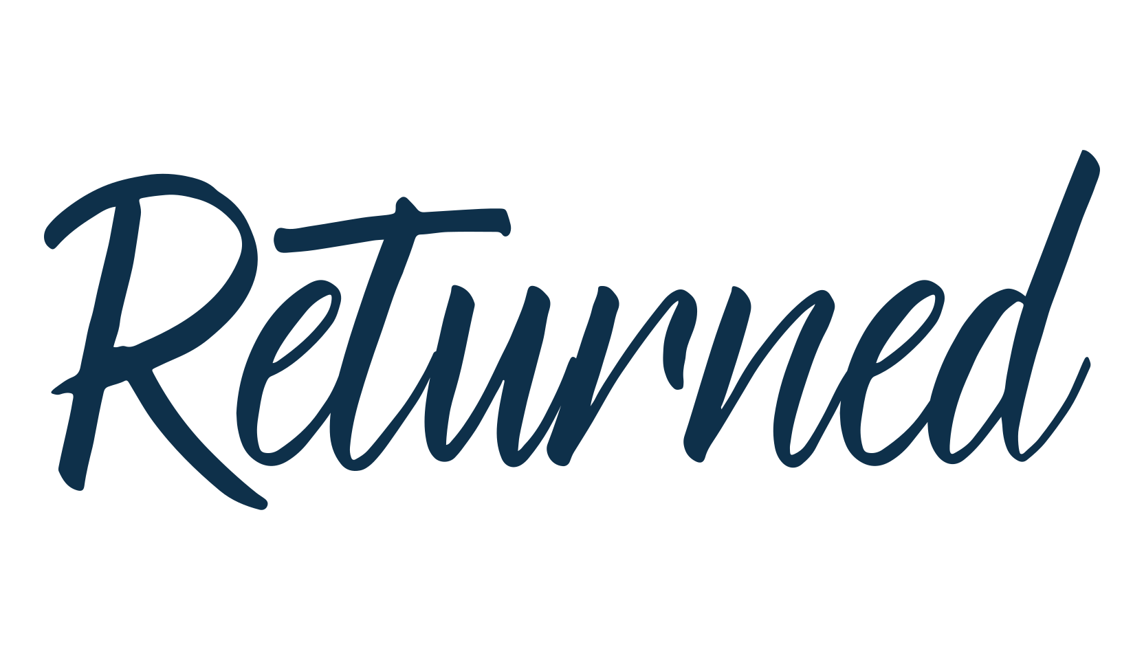 Returned, handwriting font preview