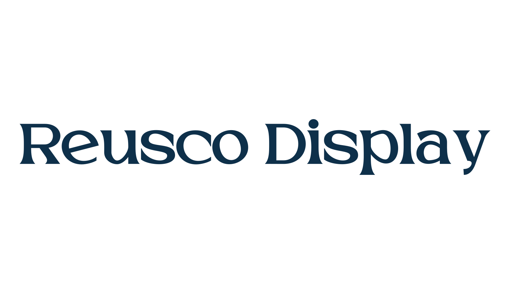 Reusco Display, fancy retro decorative font preview
