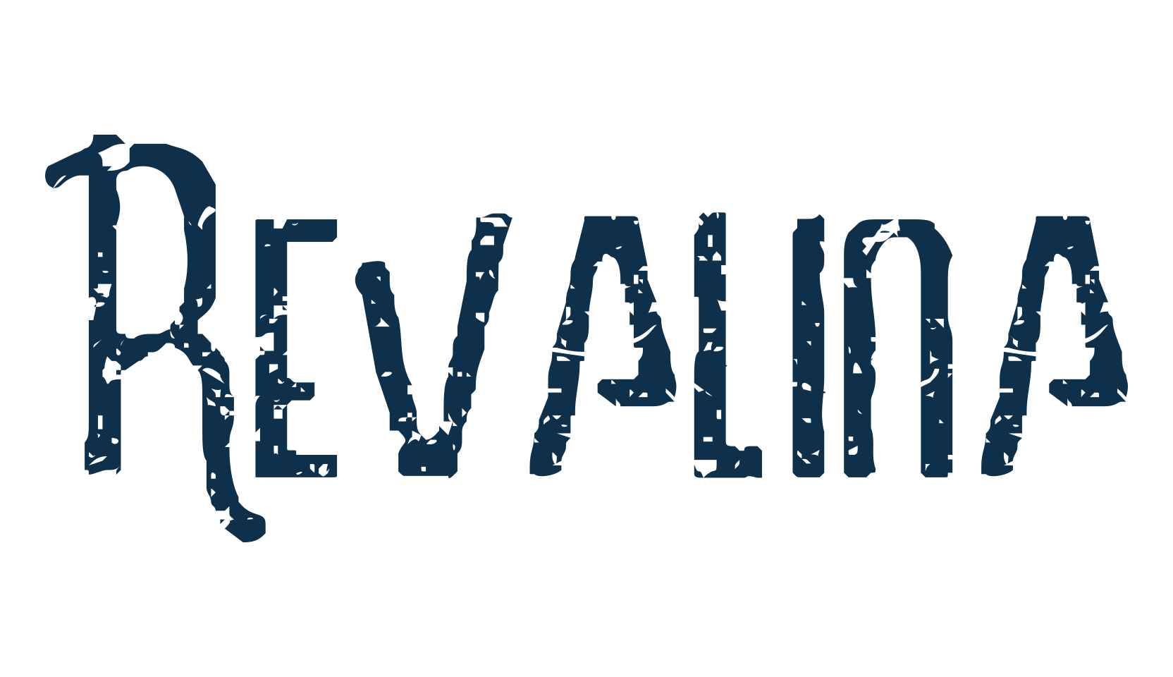 Revalina (revalina), fancy eroded decorative font preview