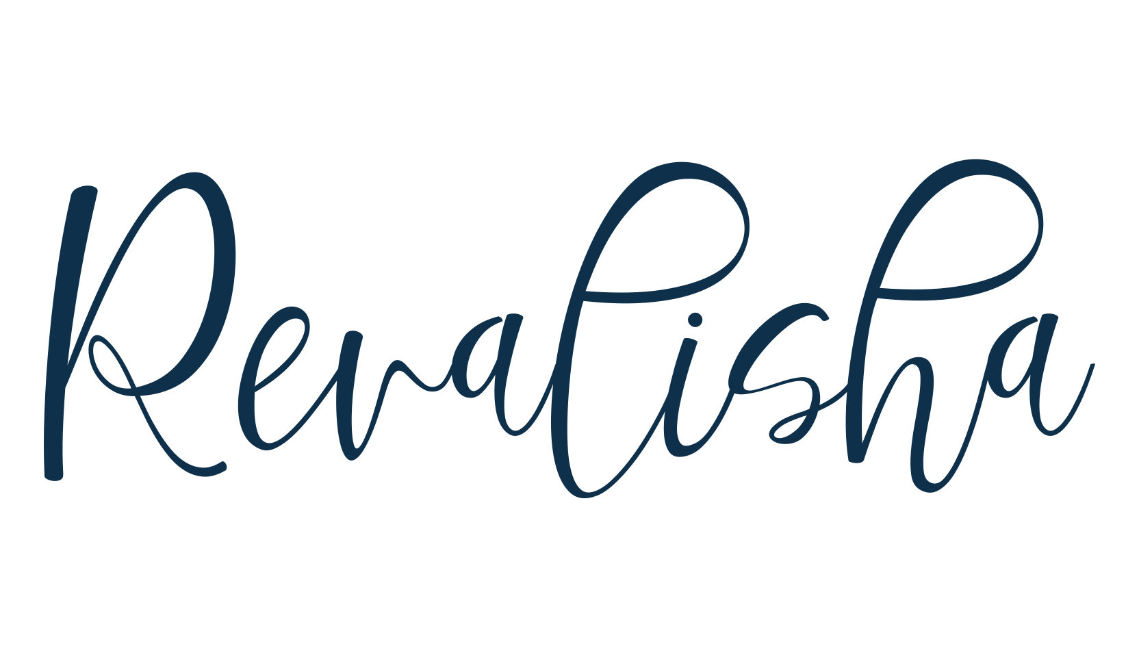 Revalisha, calligraphy font preview