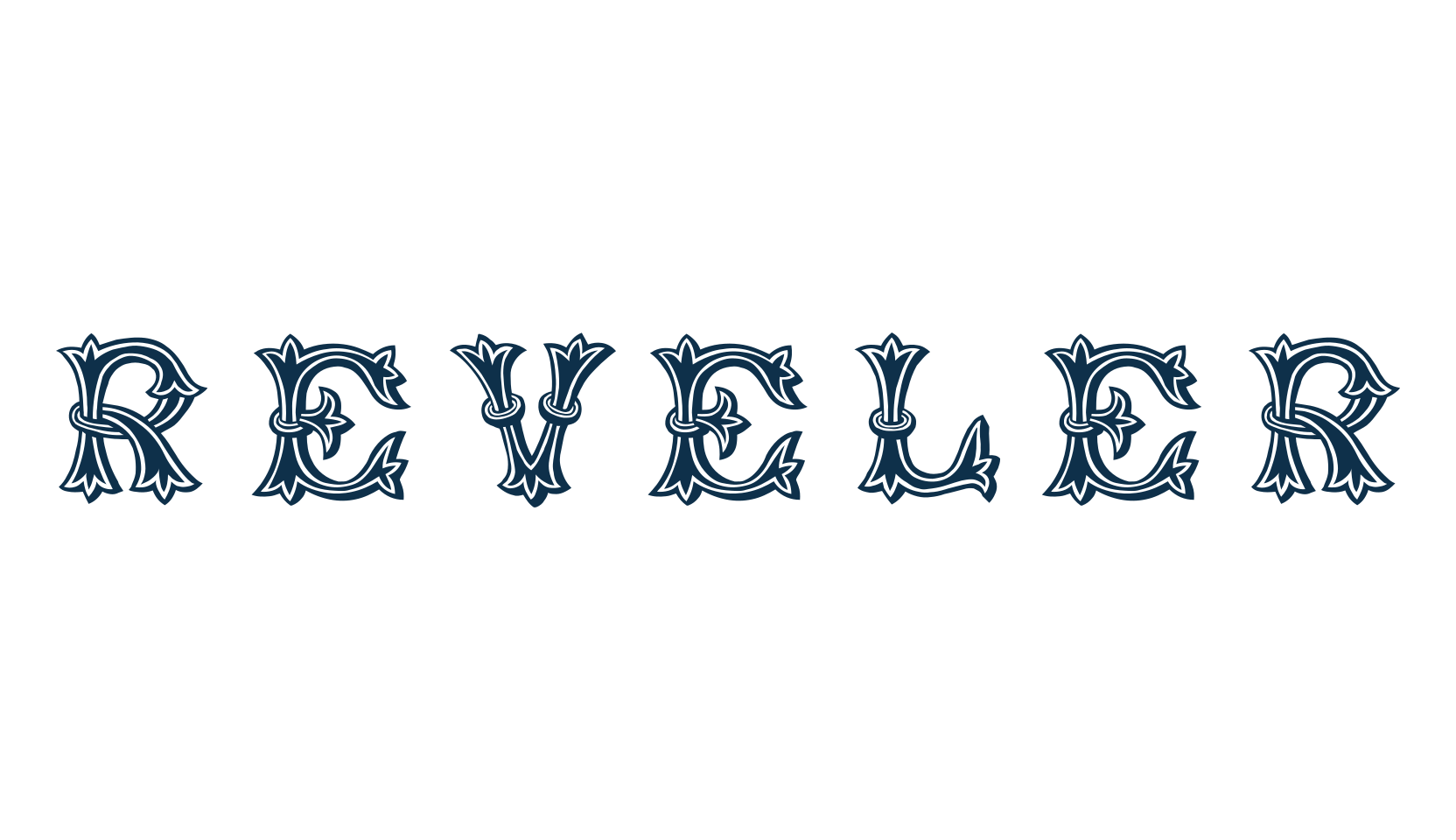Reveler, fancy retro decorative font preview