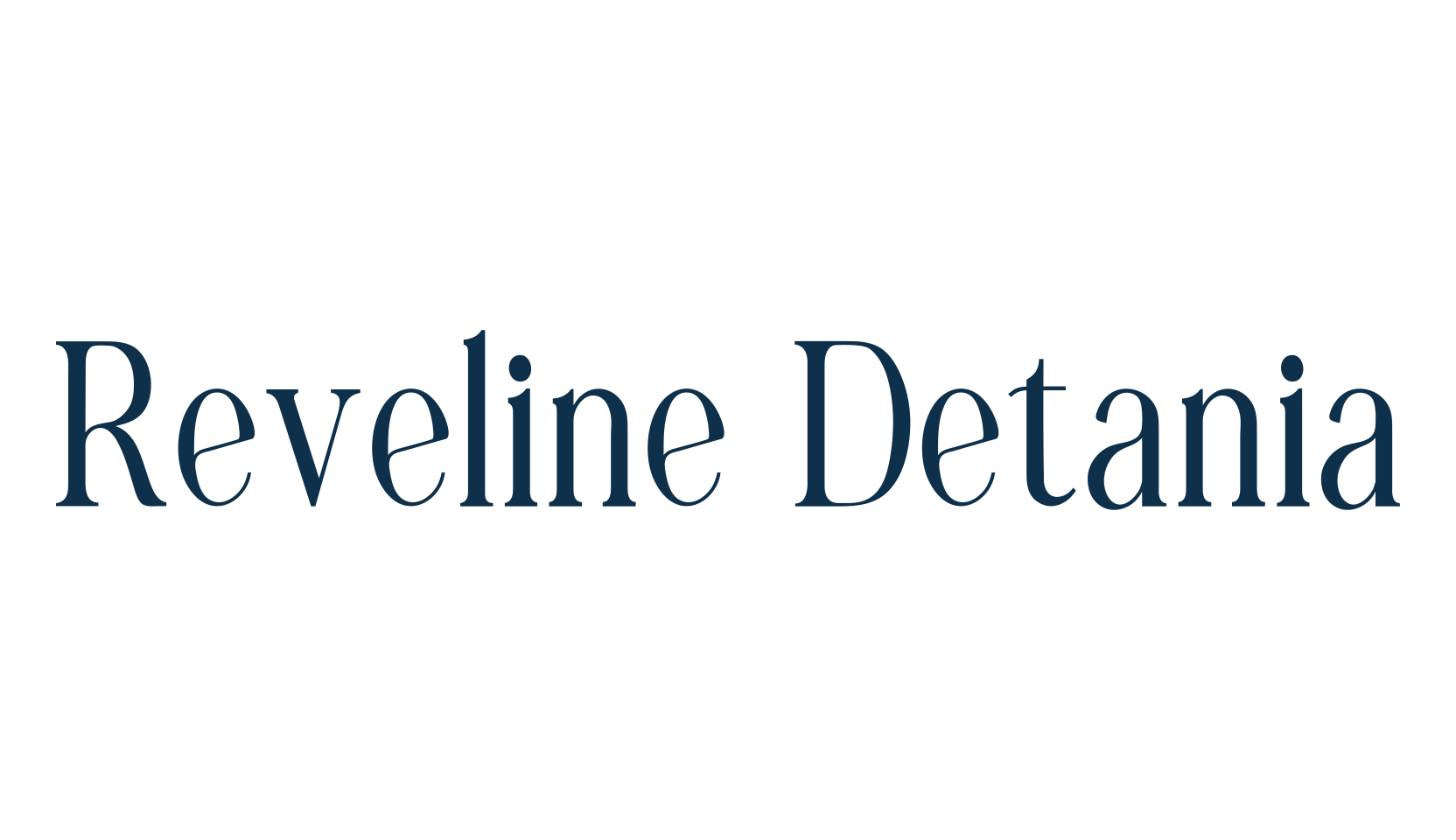 Reveline Detania, basic serif font preview