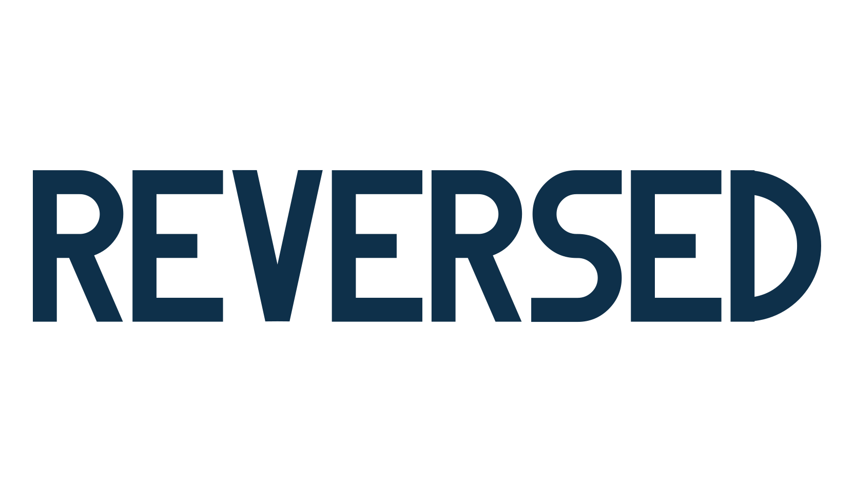 Reversed, basic sans serif font preview