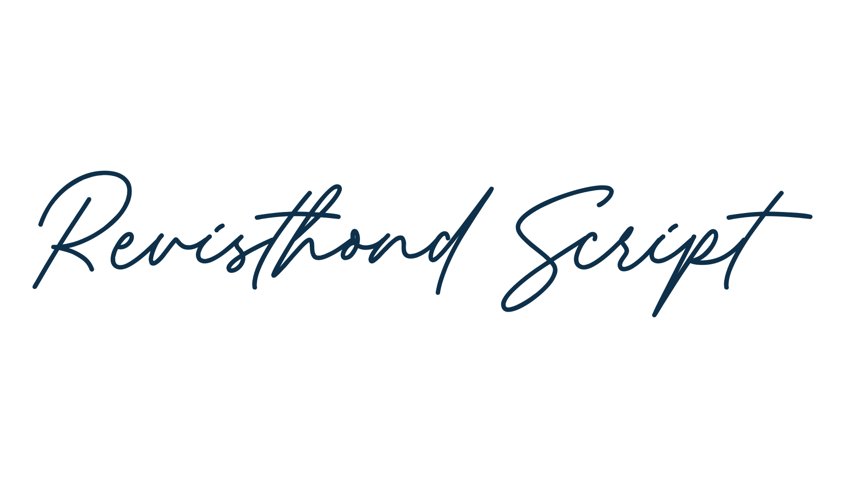 Revisthond Script, handwriting font preview