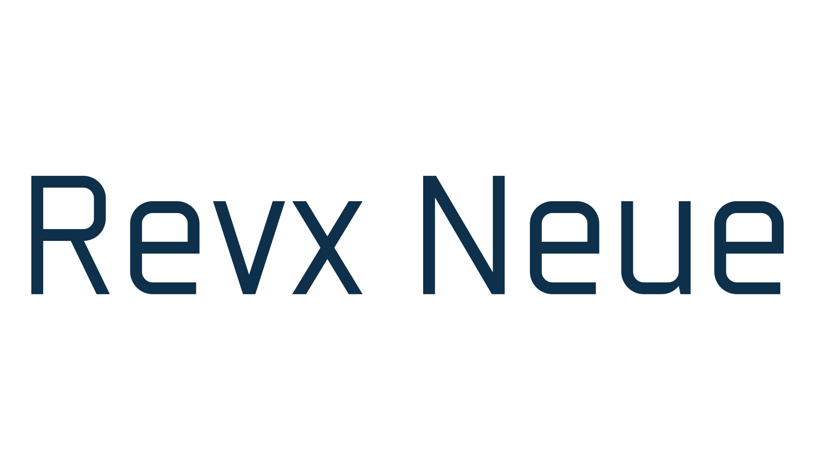Revx Neue, sans serif font preview