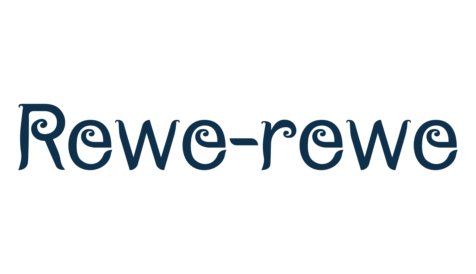 Rewe-rewe, fancy curly decorative font preview
