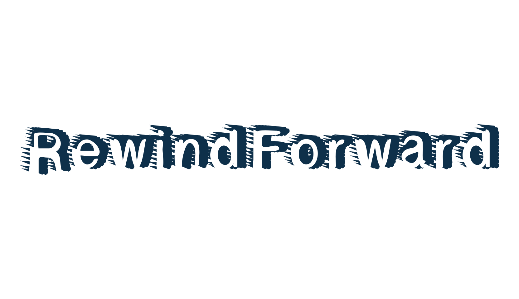 Rewind Forward, distorted font preview