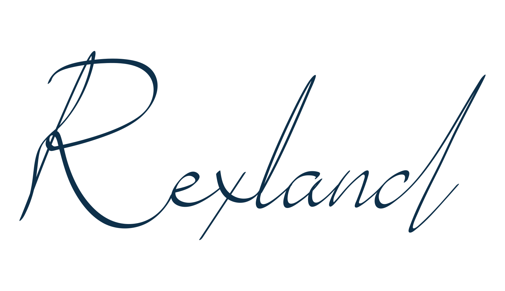 Rexland, handwriting font preview