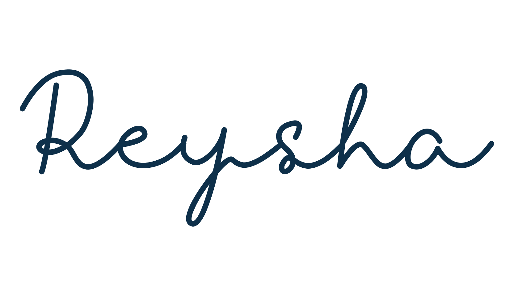 Reysha, handwriting font preview