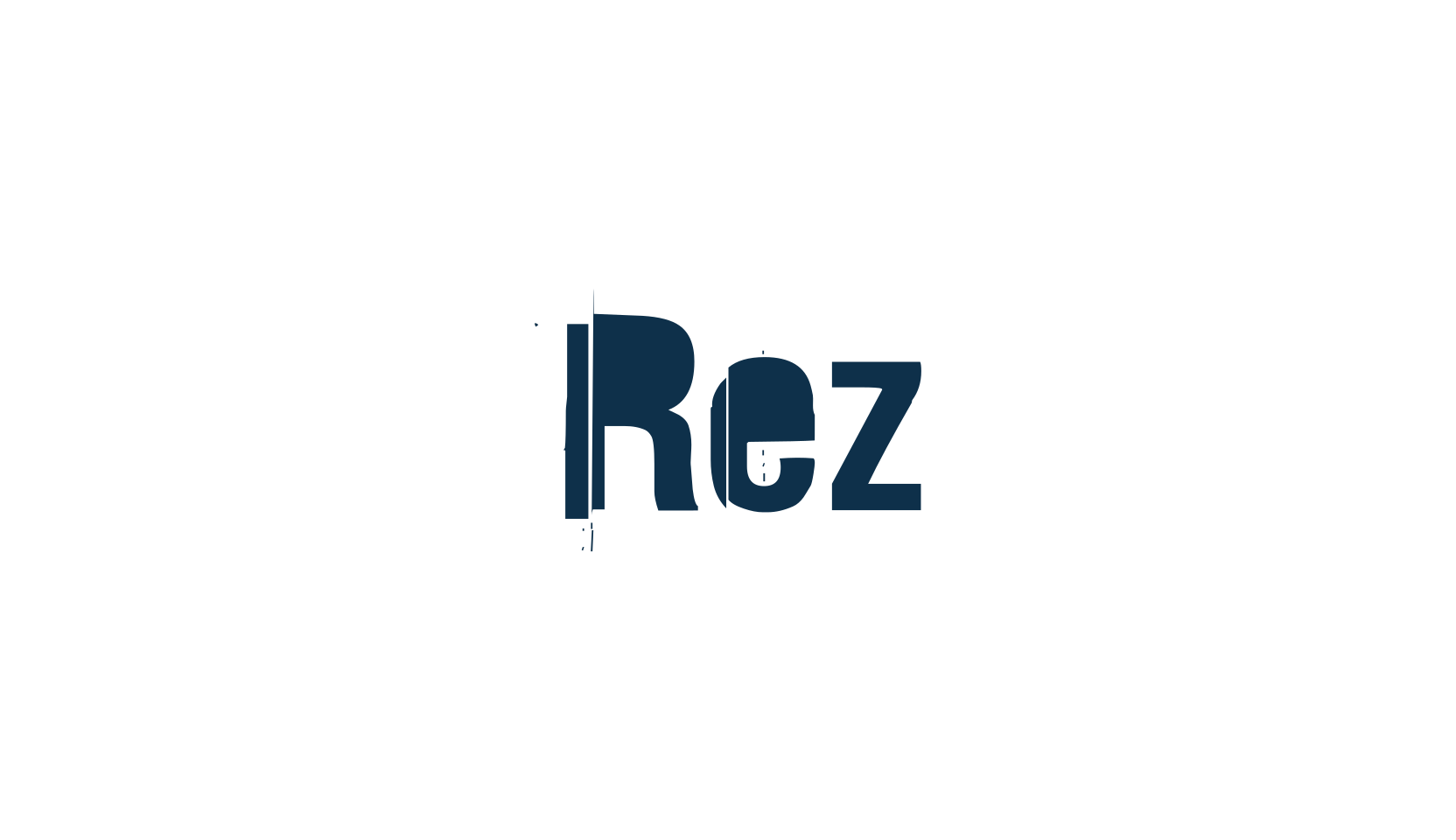 Rez, fancy destroy decorative font preview
