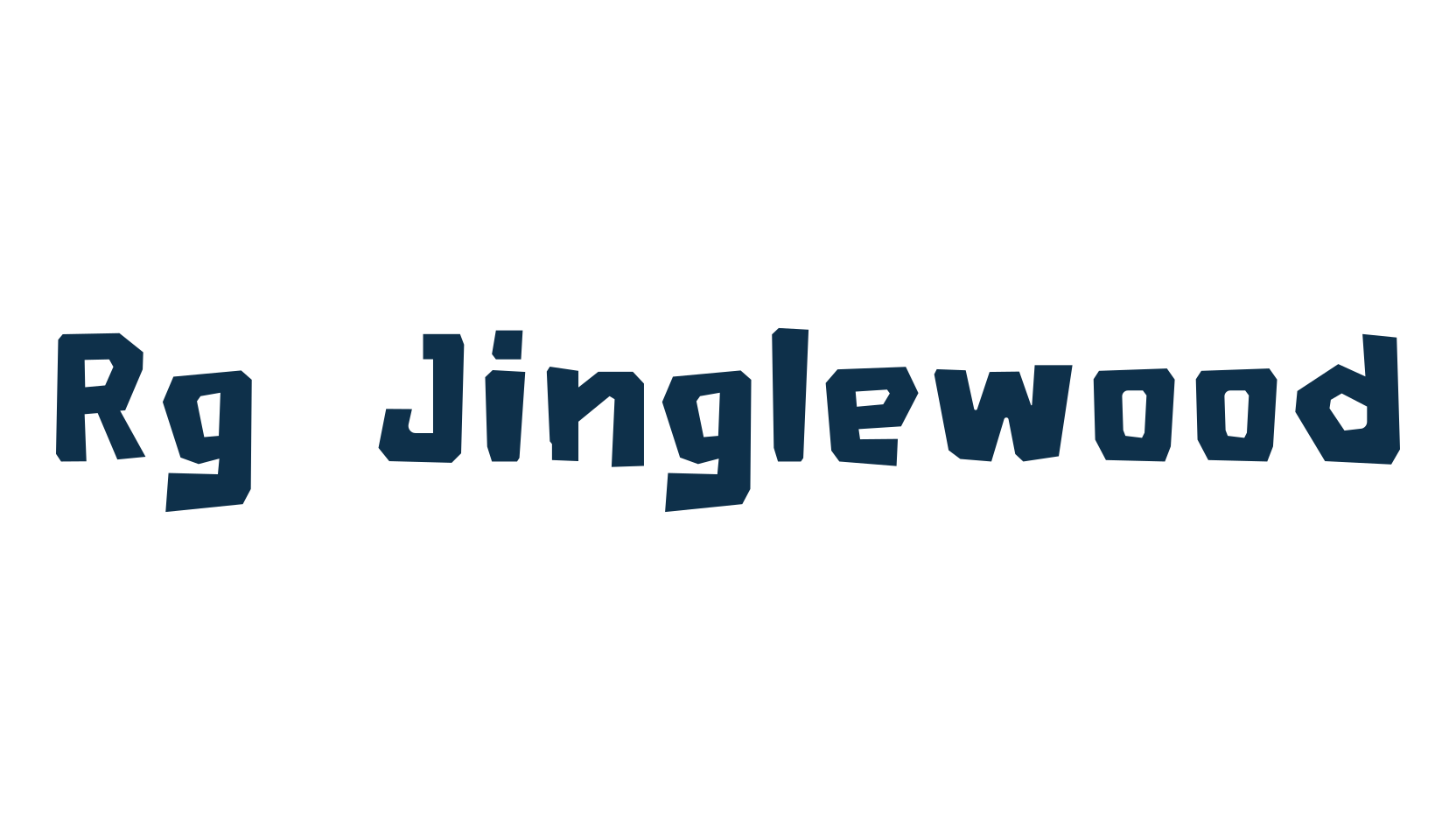 Rg Jinglewood, fancy cartoon decorative font preview