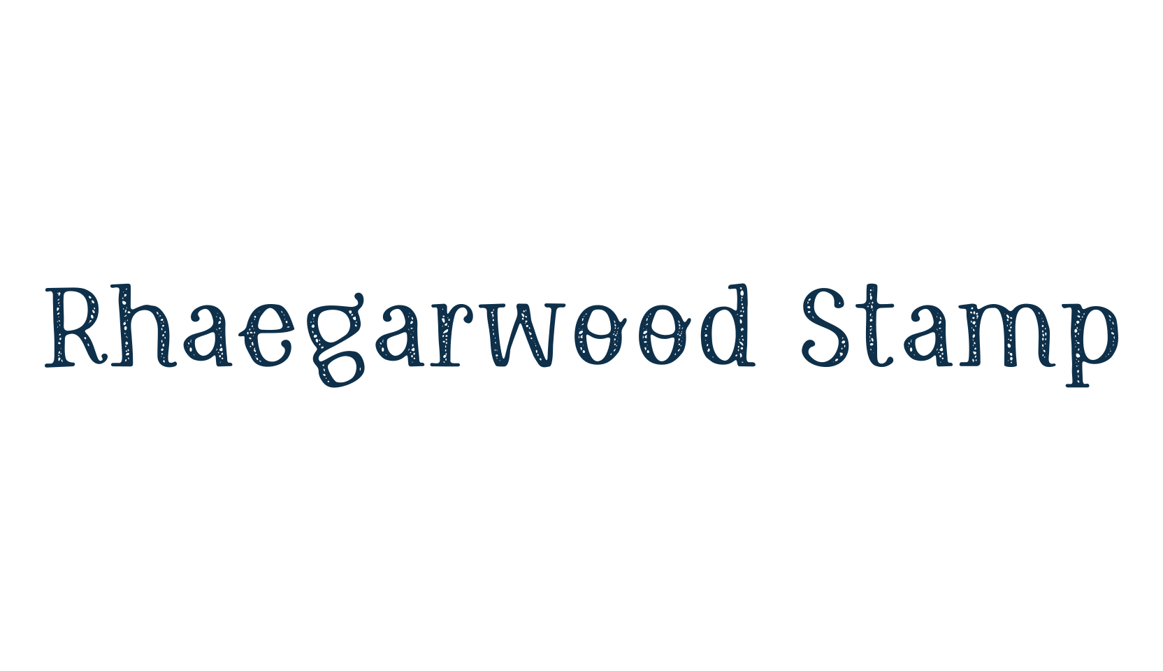 Rhaegarwood Stamp, fancy various decorative font preview