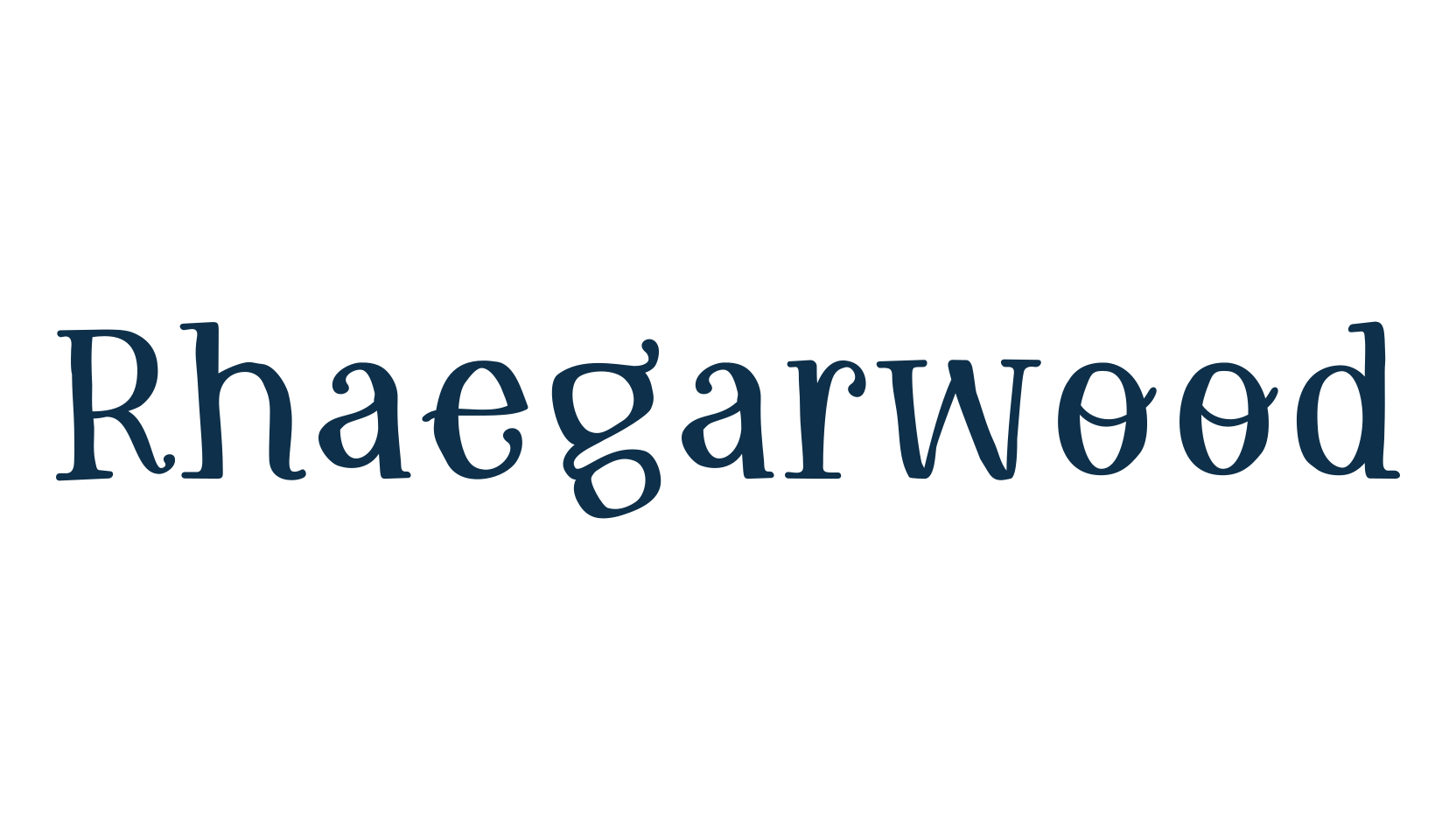 Rhaegarwood, fancy various decorative font preview