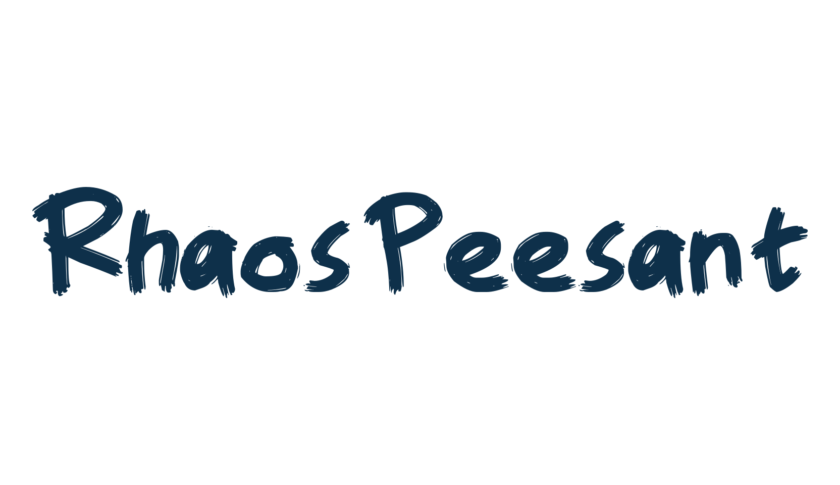 Rhaos Peesant, brush font preview