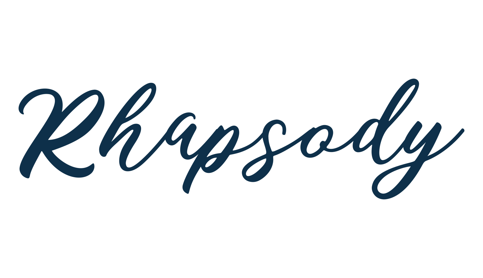 Rhapsody, calligraphy font preview