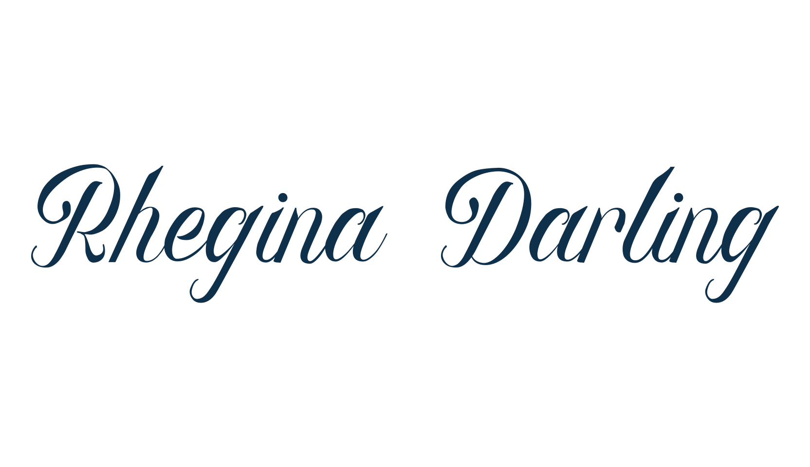 Rhegina Darling, calligraphy font preview