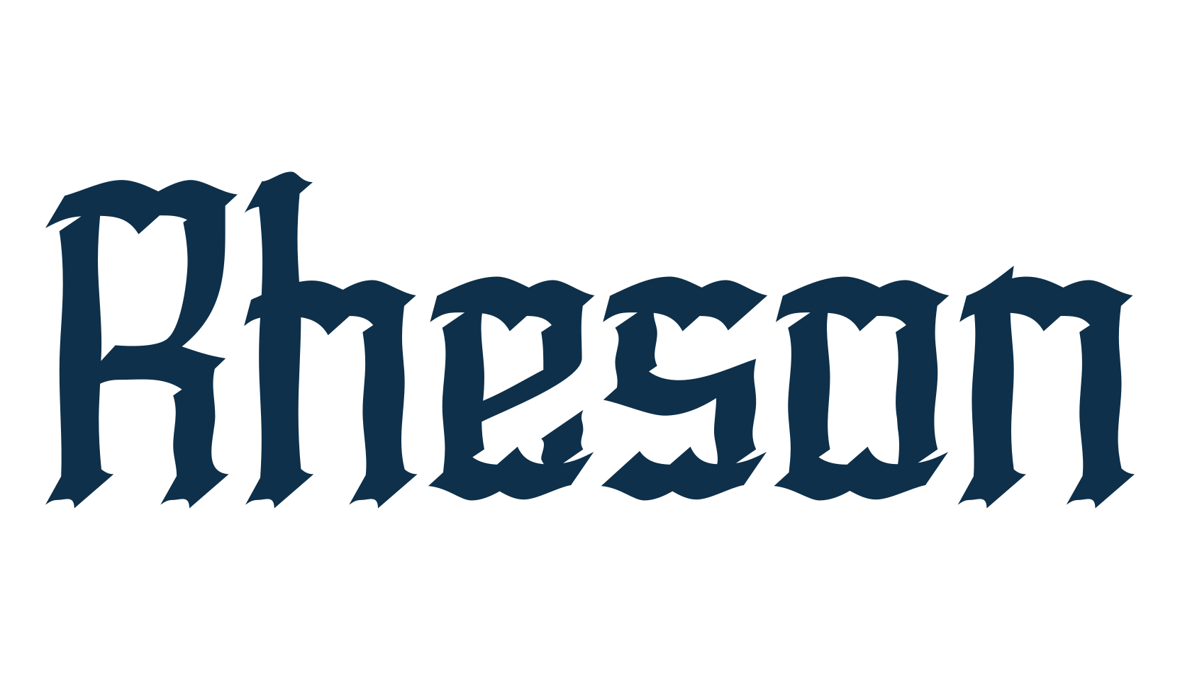Rheson, gothic modern font preview