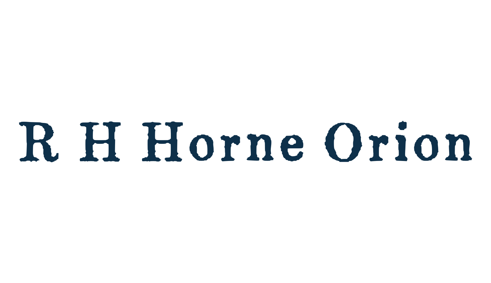 R H Horne Orion, fancy typewriter decorative font preview