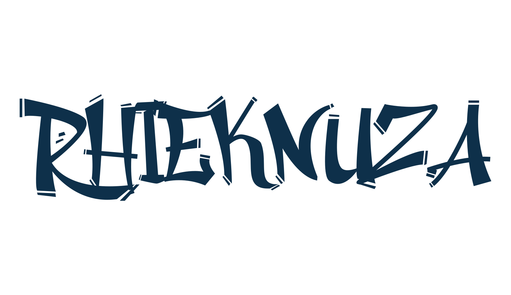 Rhieknuza, script graffiti fancy decorative calligraphy font preview