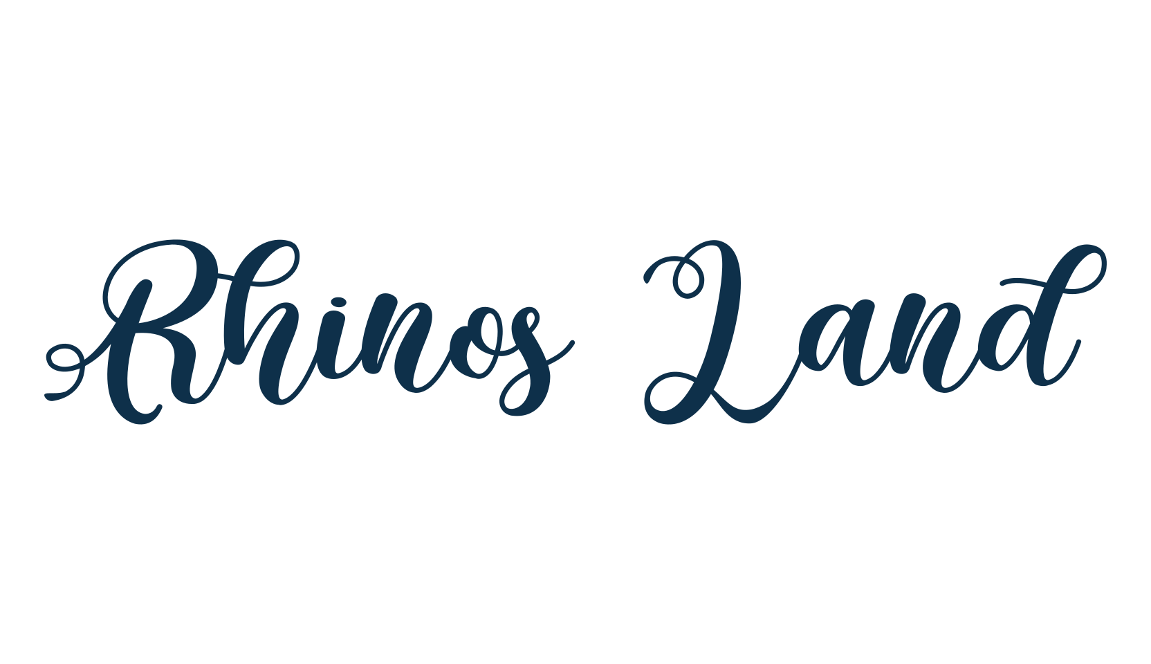 Rhinos Land, script calligraphy fancy decorative font preview