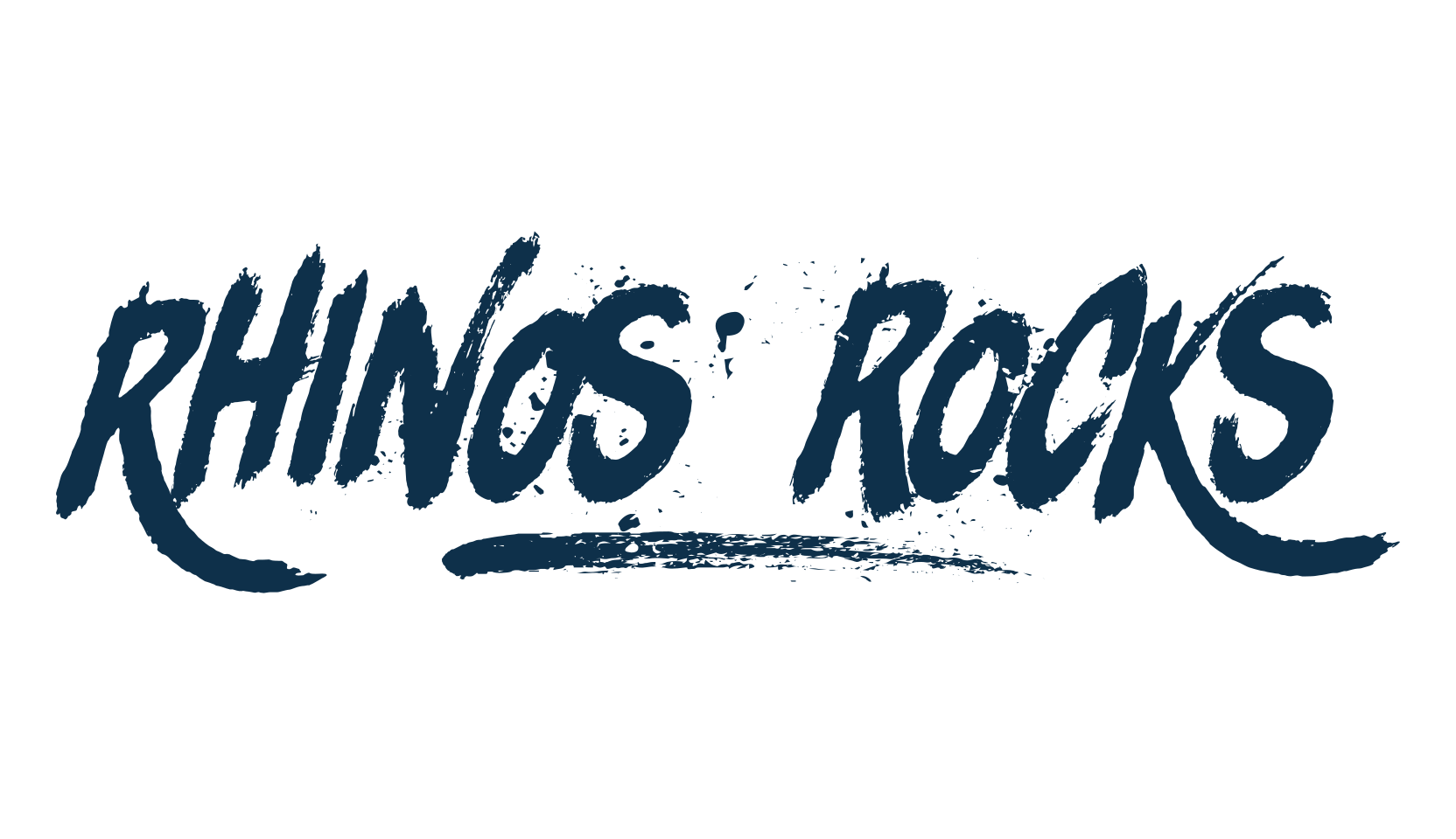 Rhinos rocks, brush font preview