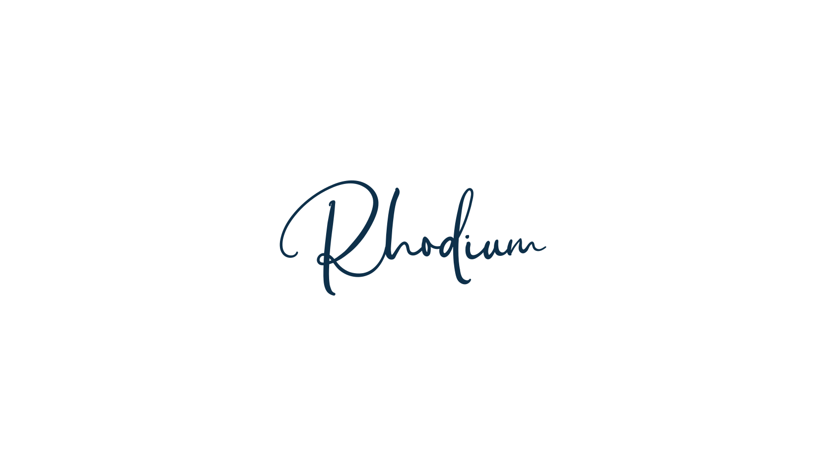 Rhodium, script handwritten fancy decorative calligraphy font preview