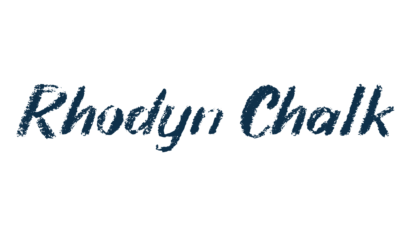 Rhodyn Chalk, fancy various decorative script calligraphy font preview