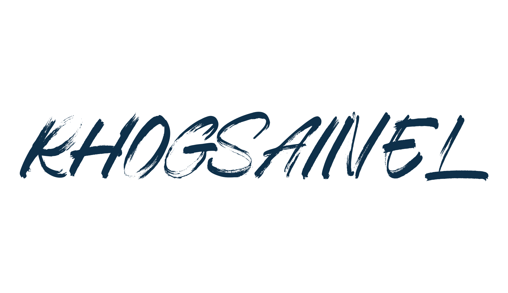 Rhogsainel, brush font preview