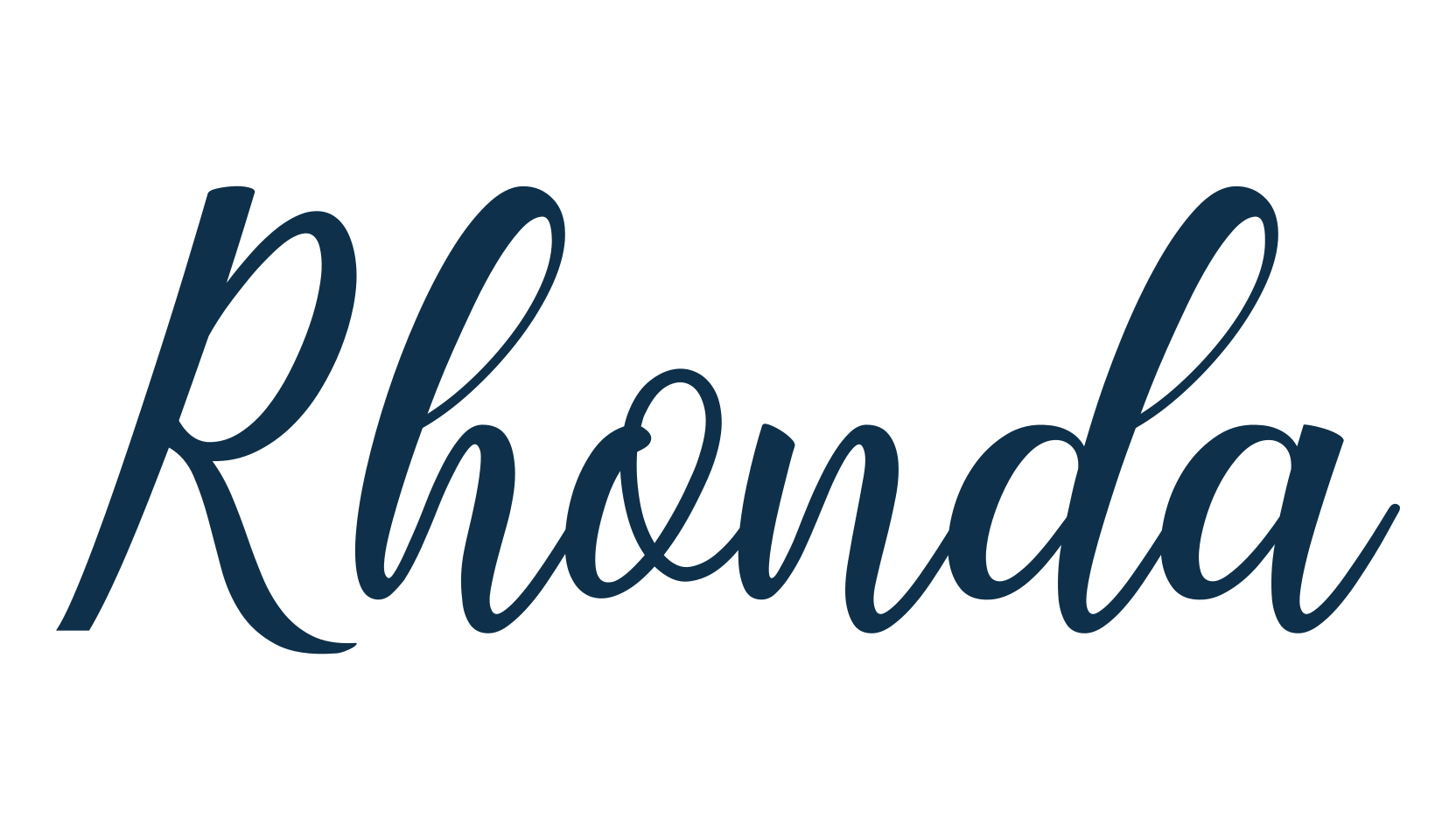 Rhonda, calligraphy font preview